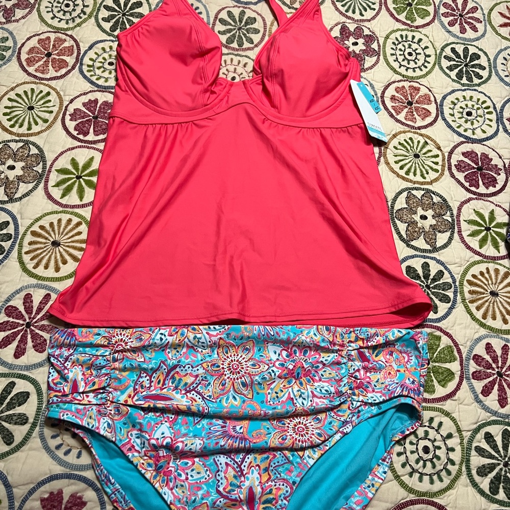 Sunsets Halter tankini and bottom (these are separates)